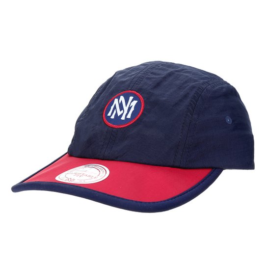Boné Mitchell & Ness Aba Curva Branded - Azul