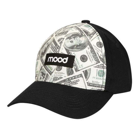 Boné Mood Aba Curva 100 Dólares Masculino - Preto