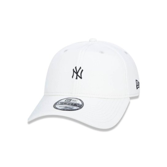 Boné New Era 940 New York Yankees Mlb Aba Curva Strapback Masculino - Off White