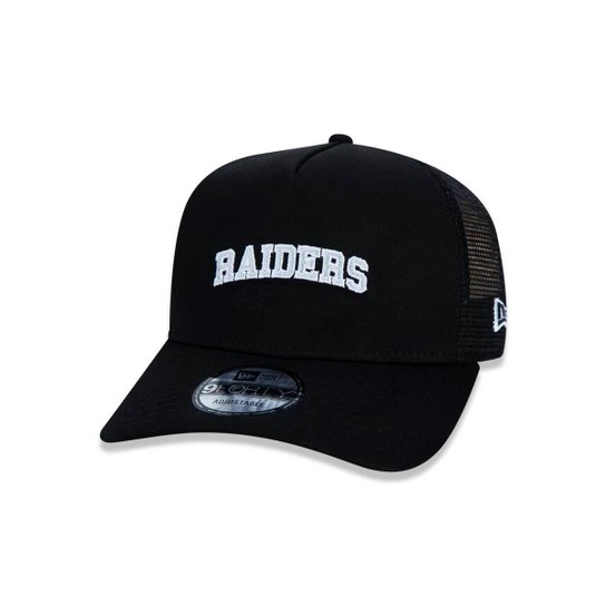 Boné New Era 940 Oakland Raiders Nfl Aba Curva - Preto