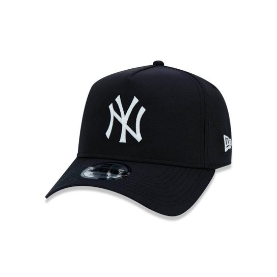 Boné New Era MLB New York Yankees Monotone Aba Curva Ajustavel - Preto