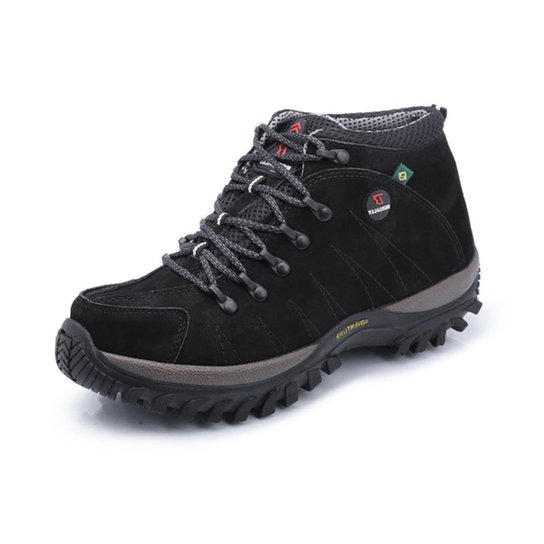 Bota Adventure B.G. Couro Trail Walking - Preto