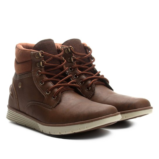 Bota Cano Curto Walkabout Cadarço Corda Bergue Masculina - Caramelo