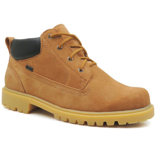 Bota Chapelco com forro xadrez Masculina - Caramelo