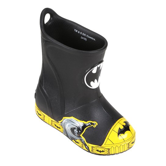 Bota Infantil Crocs Bump It Batman Masculina - Preto