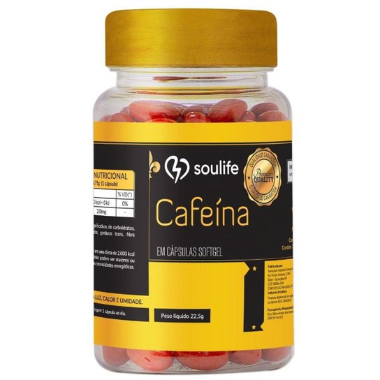 Cafeína 500mg - 30 Cáps - Soulife - Café