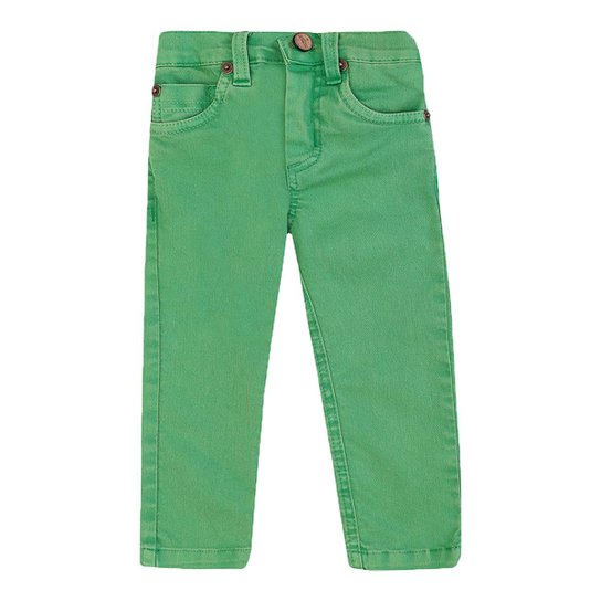 Calça Infantil Sarja 1mais1 Masculina - Verde