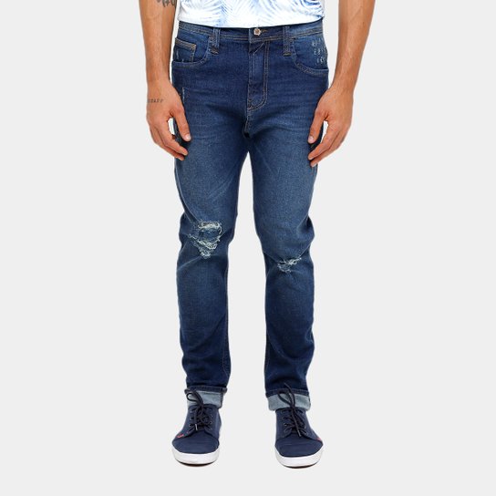 Calça Jeans Skinny Colcci Enrico Gancho Grande Rasgos Masculino - Jeans