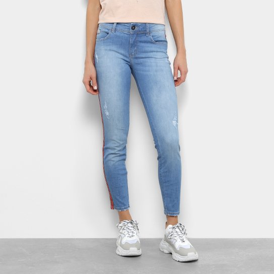 Calça Jeans Skinny Colcci Fátima Cintura Média Feminina - Azul