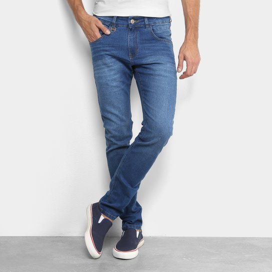 Calça Jeans Skinny Rock & Soda Masculina - Azul