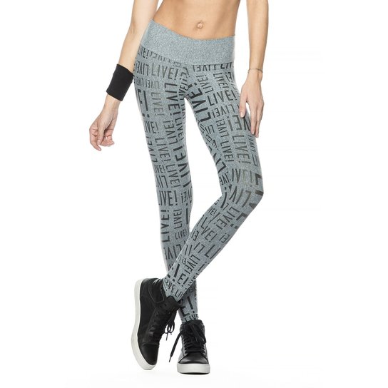 Calça Legging Live Flash - Cinza
