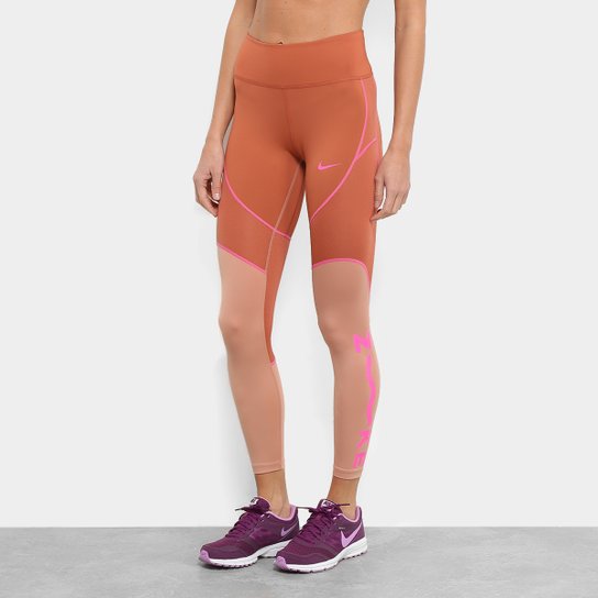 Calça Legging Nike One Tight 7/8 Sd Feminina - Salmão