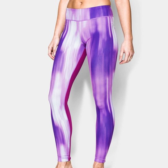 Calça Legging Under Armour Printed Zipped - Pink+Roxo