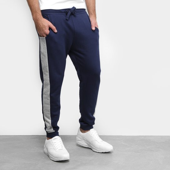 Calça Moletom Burn Masculina - Marinho