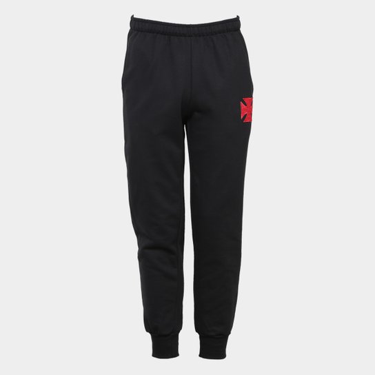 Calça Moletom Vasco da Gama Dan Masculina - Preto