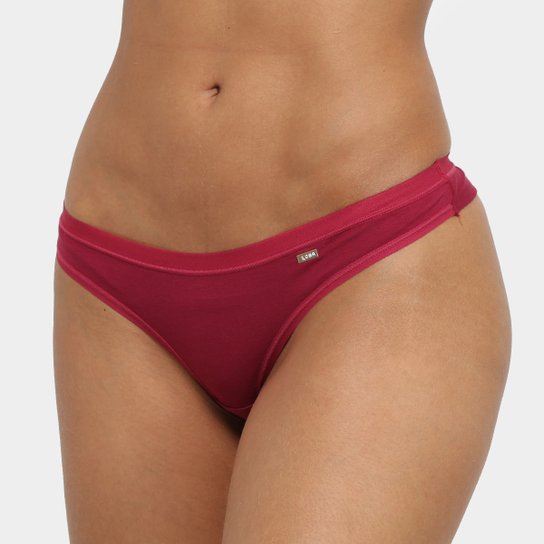 Calcinha Fio Dental Lupo Cotton - Vermelho