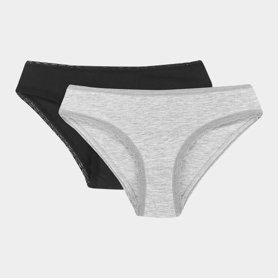 Calcinha Lupo Tanga Renda K2 Imp. - Preto
