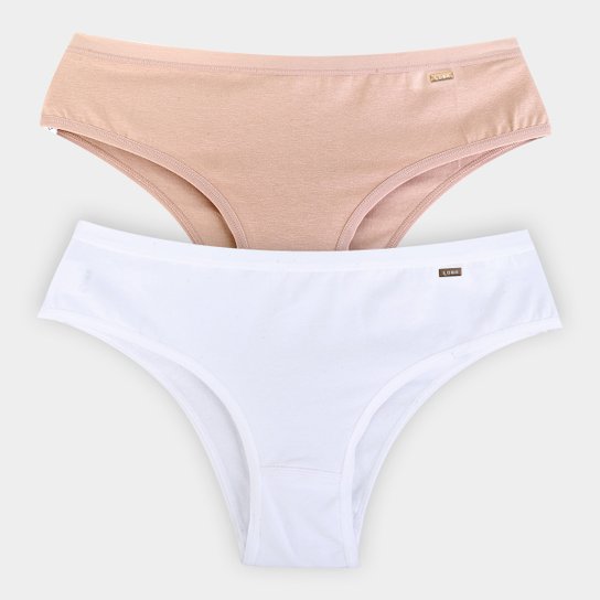Calcinhas Lupo Biquini C. Kit 2 Peças - Bege