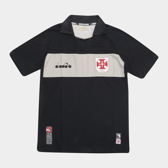Camisa de Goleiro Infantil Vasco 19/20 s/n° - Torcedor Diadora - Preto+Bege