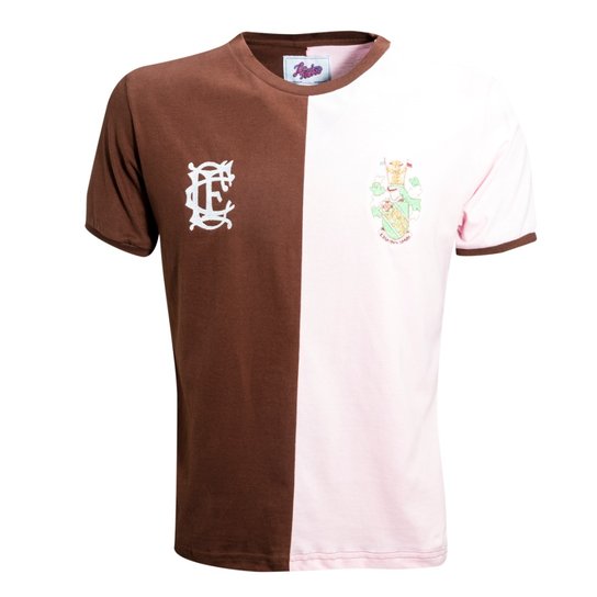 Camisa Liga Retrô Corinthians Casuals 1939 - Marrom+Rosa