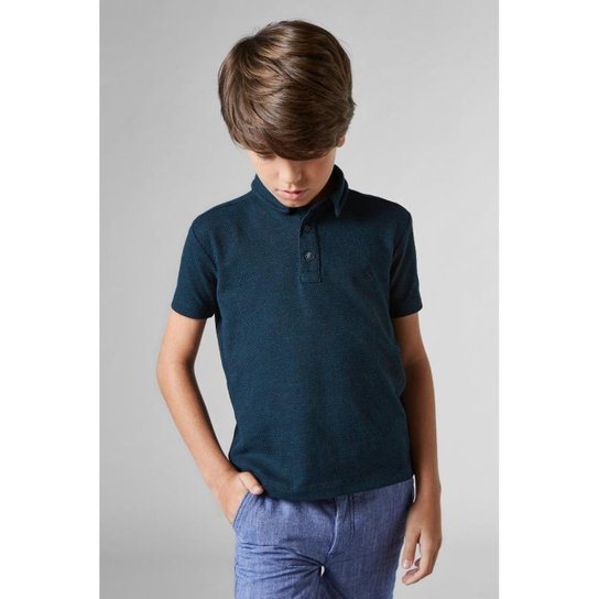 Camisa Polo Infantil Favo Reserva Mini Masculina - Marinho