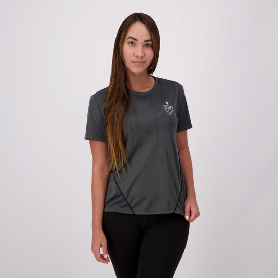 Camiseta Atlético Mineiro Dribble Feminina - Cinza