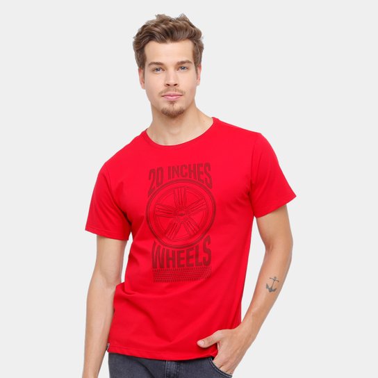 Camiseta Camaro Wells Masculina - Vermelho