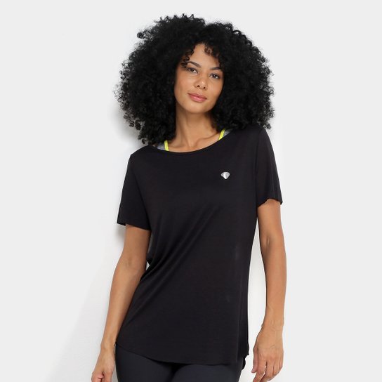 Camiseta Colcci Fitness Long Feminina - Preto