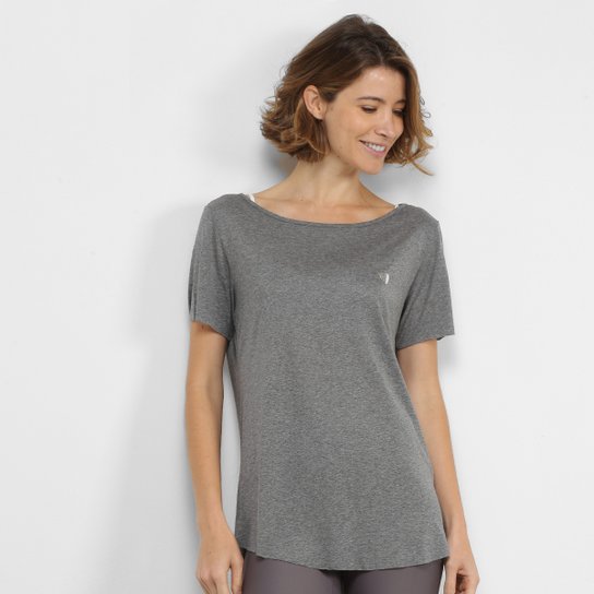 Camiseta Colcci Fitness Long Feminina - Grafite