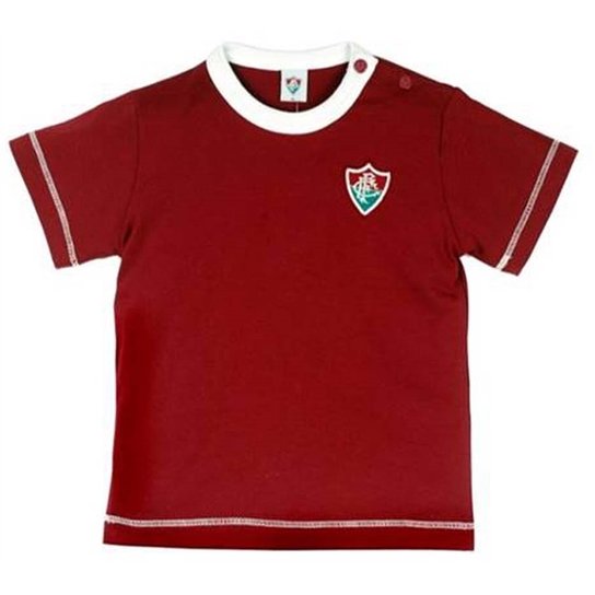 Camiseta Cores Clube Meia Malha Menino Fluminense Reve Dor - P - Vermelho