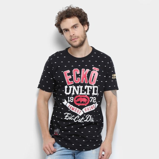 Camiseta Ecko Famous Rhino Especial Masculina - Preto