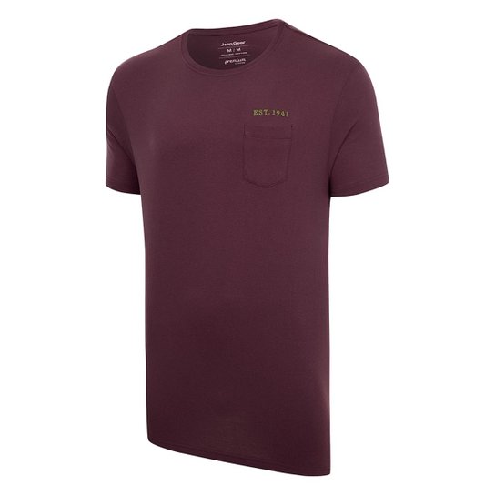Camiseta Especial Com Bolso JEEP Landscape - Vinho