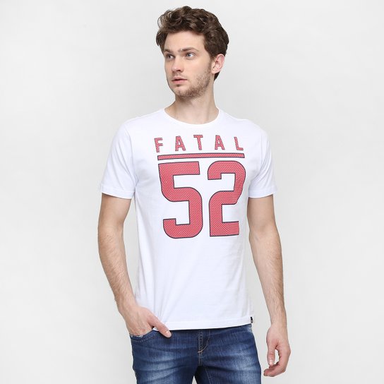 Camiseta Fatal 52 College - Branco