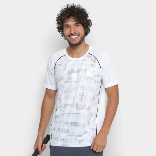 Camiseta Fila Cinci Print Masculina - Branco+Verde