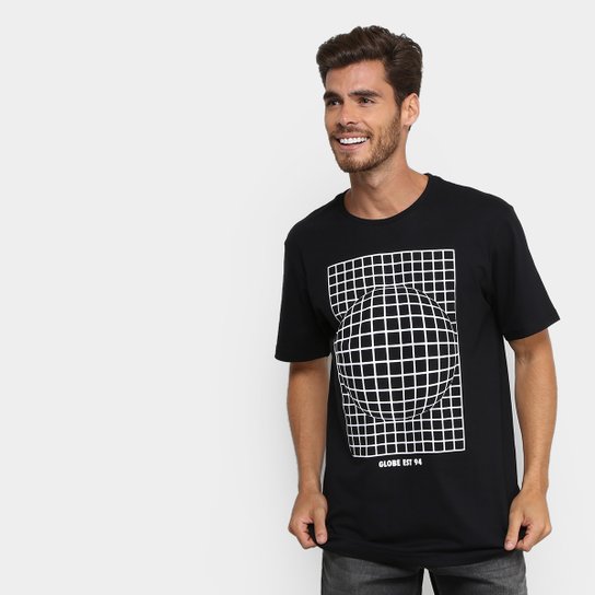 Camiseta Globe Básica Arcadia Masculina - Preto