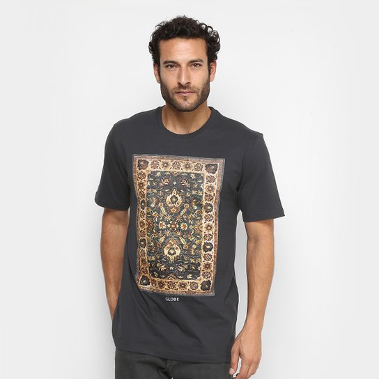 Camiseta Globe Básica Carpet Masculina - Preto
