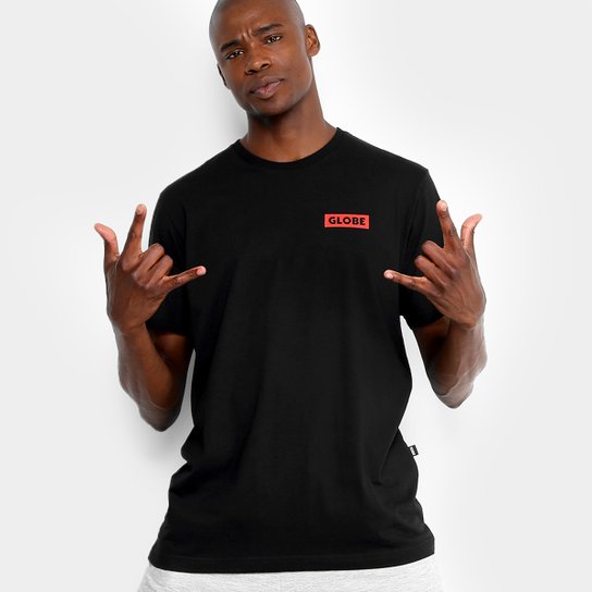 Camiseta Globe Básica Masculina - Preto
