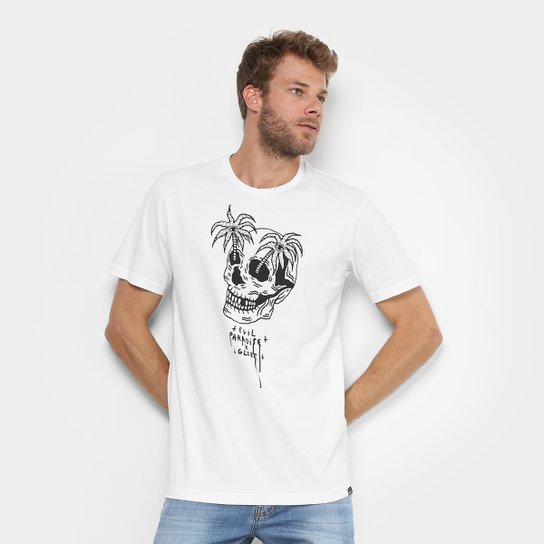 Camiseta Globe Básica Pine Masculina - Off White