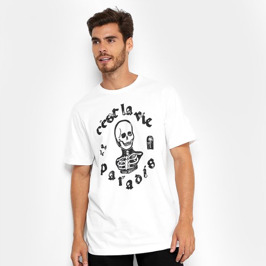 Camiseta Globe Básica Saviour Masculina - Off White