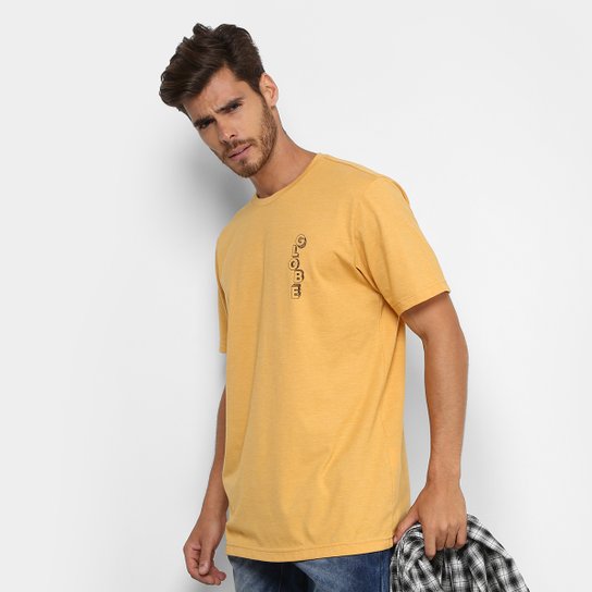 Camiseta Globe Especial Jagged Logo Masculina - Amarelo