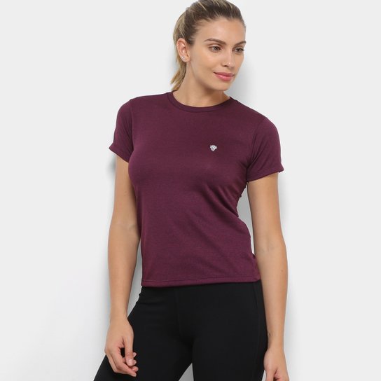 Camiseta Gonew Melange Workout Feminina - Vinho