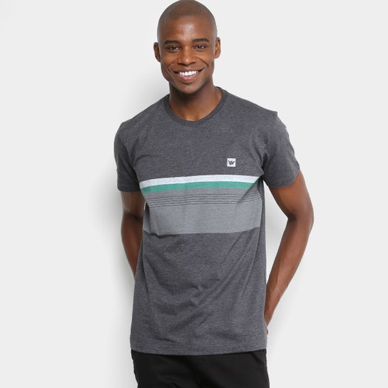 Camiseta Hang Loose Silk Set Masculina - Chumbo+Verde