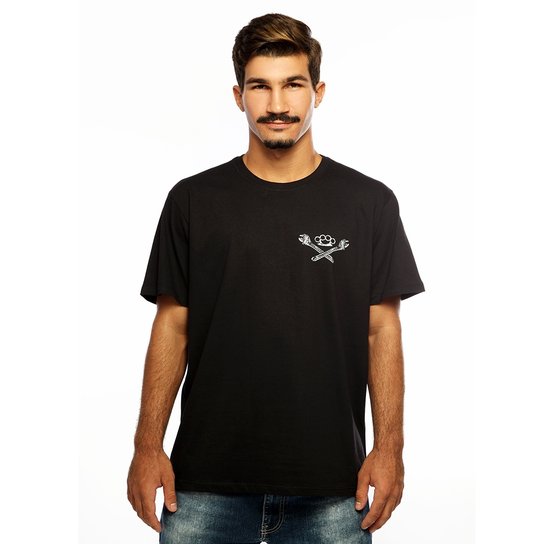 Camiseta Hardivision Mechanics Manga Curta - Preto