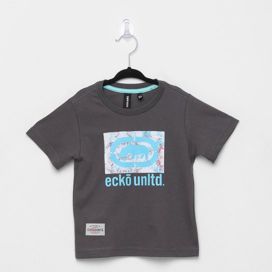 Camiseta Infantil Ecko Estampada Masculina - Chumbo
