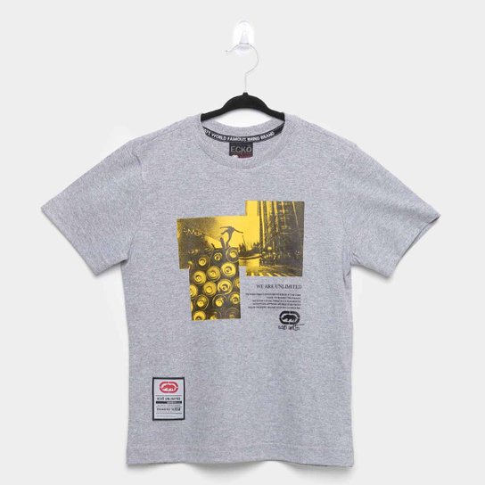Camiseta Infantil Ecko We Are Unlimited Masculina - Cinza