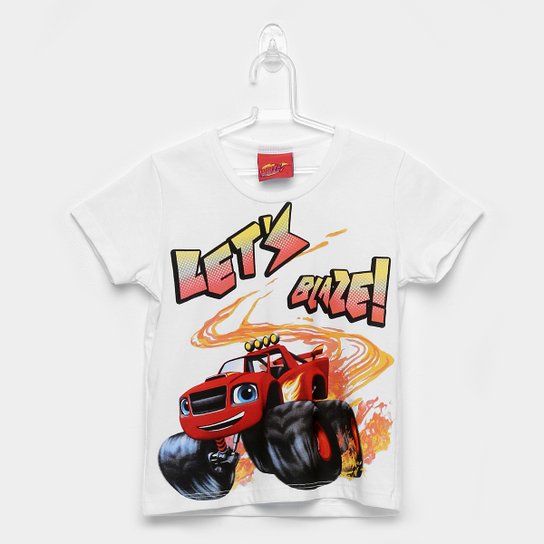 Camiseta Infantil Kamylus Estampada Masculina - Branco