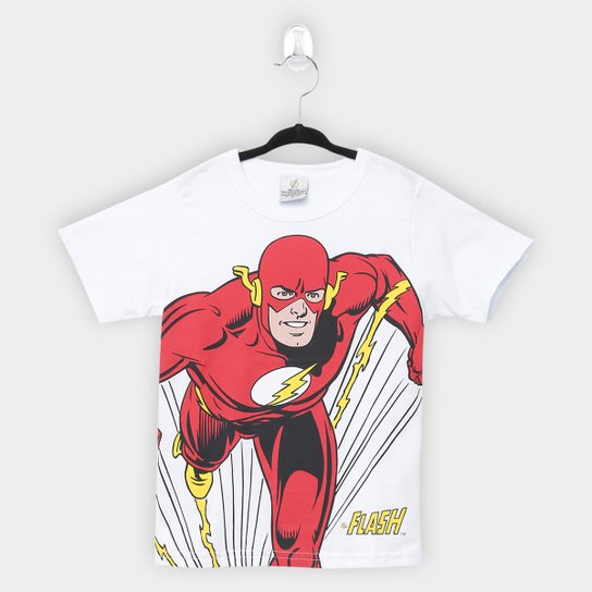 Camiseta Infantil Marlan Flash Masculina - Branco
