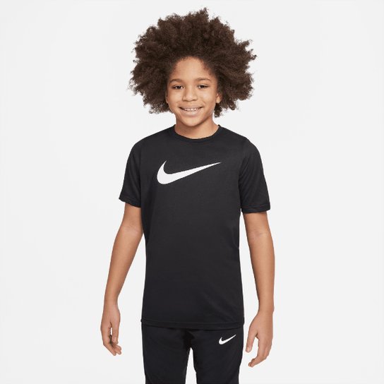 Camiseta Infantil Nike B Dry Tee Leg Swoosh Masculina - Preto