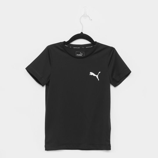 Camiseta Infantil Puma Active Masculina - Preto