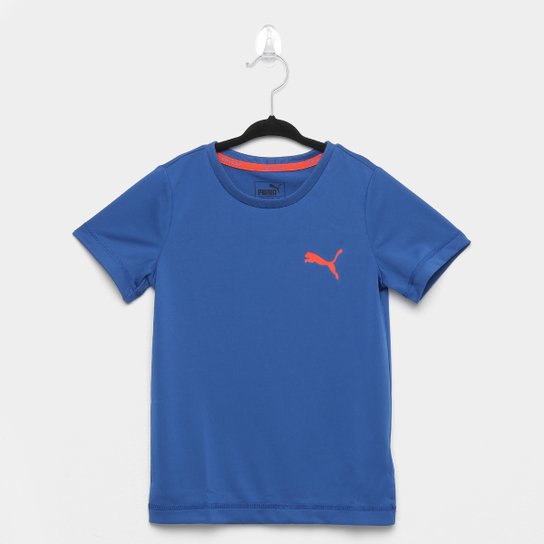 Camiseta Infantil Puma Active Masculina - Azul
